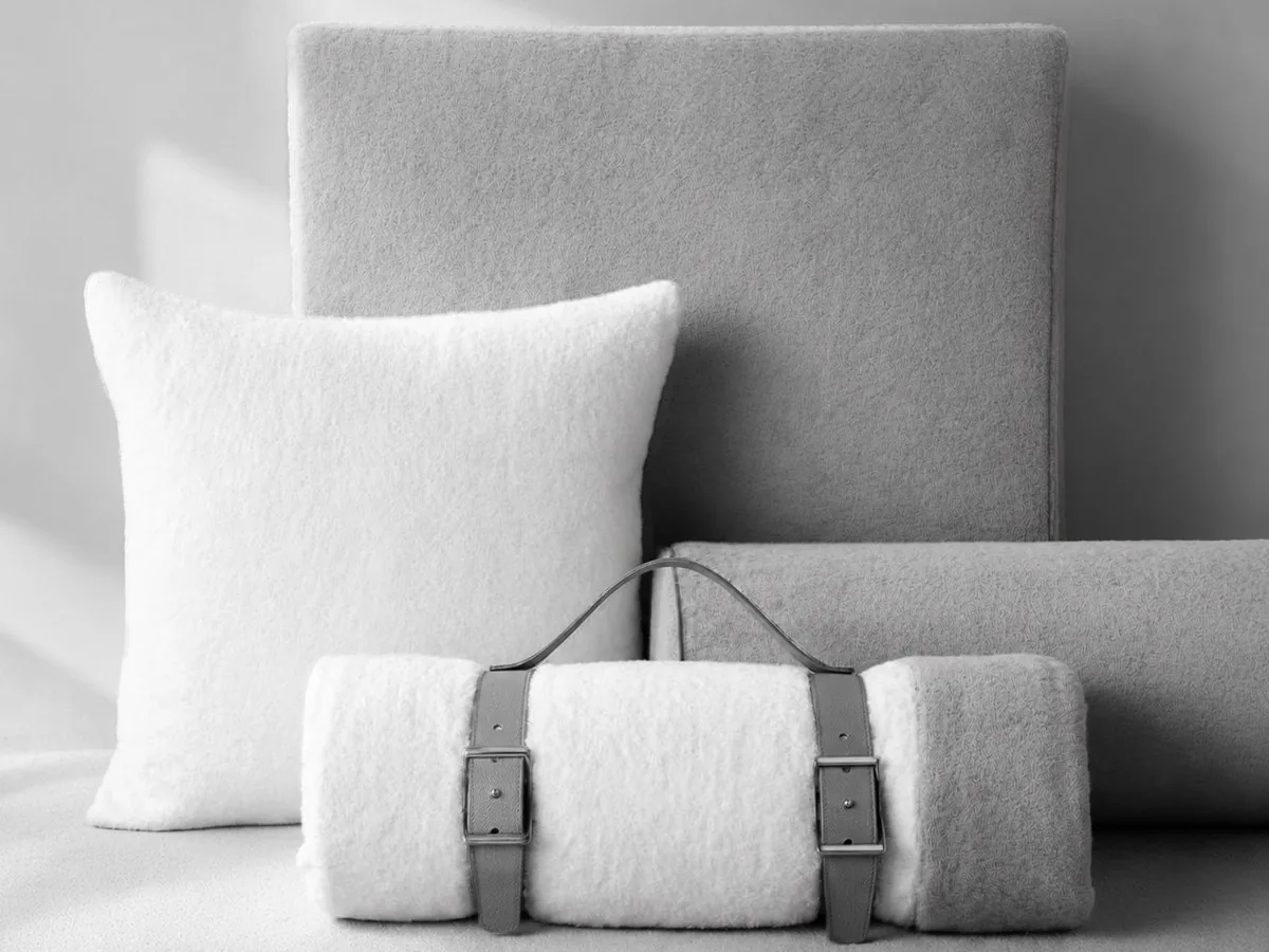 Towels and cushions composed for life aboard a yacht