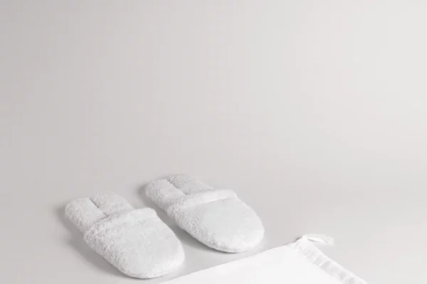 Mules with fabric bag